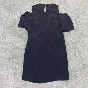 KOBI HALPERIN saige cold shoulder silk black dress